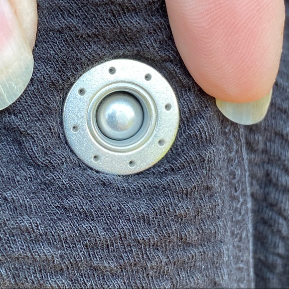 Koret Sport cotton Black Hooded Waffle weave 3/4 sleeve Jacket pockets … - Picture 3 of 7